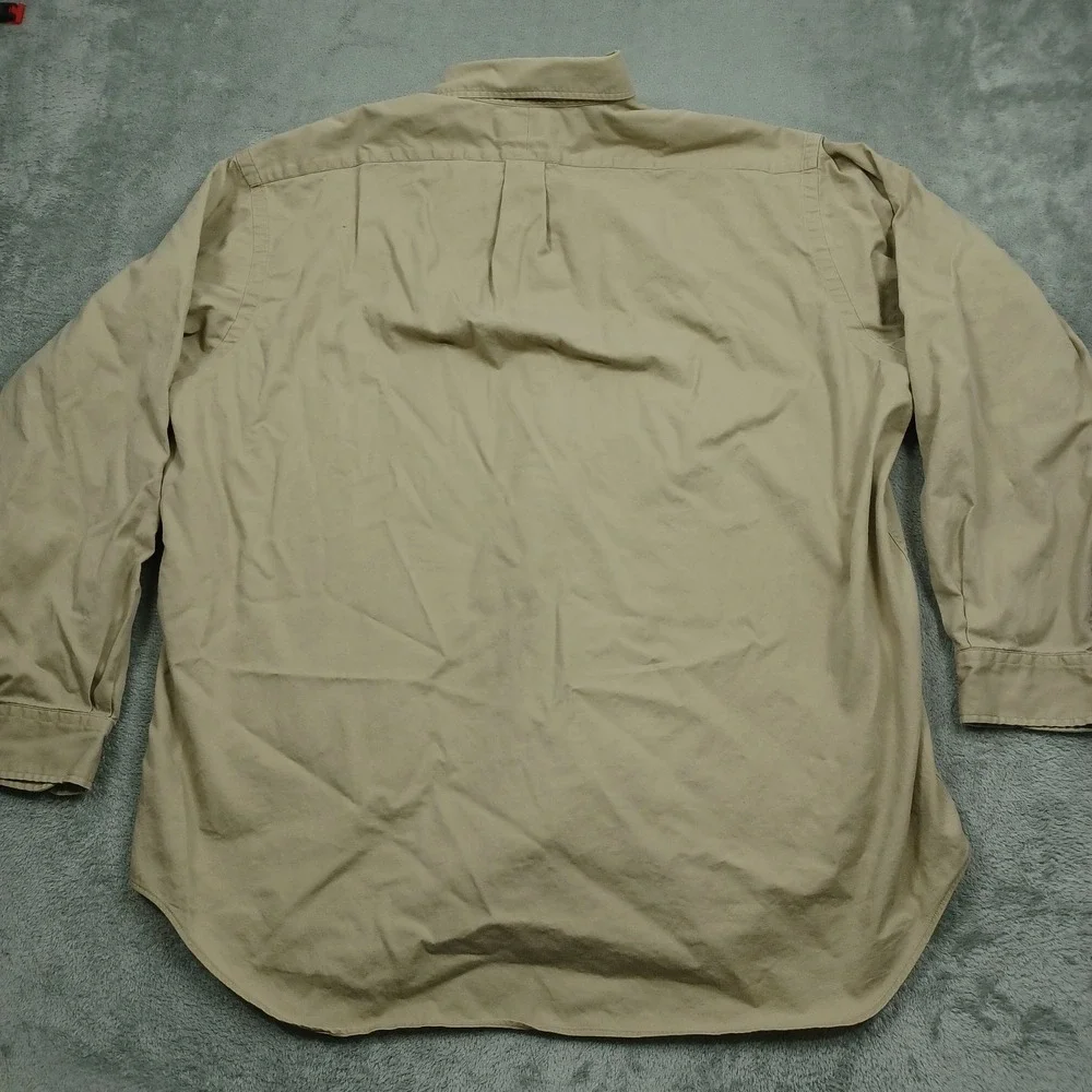 Ralph Lauren Shirt Mens XL Brown Blake Button Up Preppy Long Sleeve